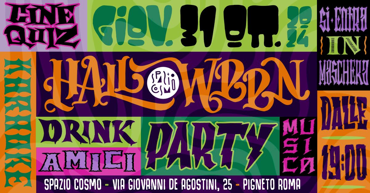 Halloween Party 31 ottobre @ Spazio Cosmo